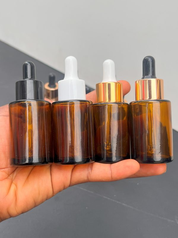 30ml Amber Flat Shoulder Dropper