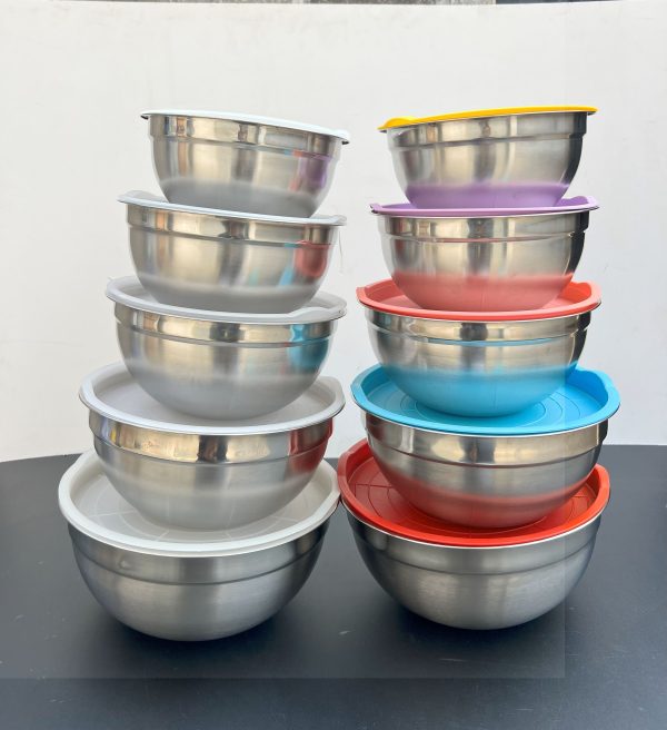 5 in 1 stainless mixing bowl